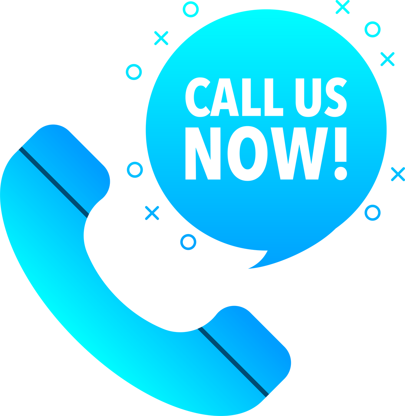 Call us now. Customer service. Phone number. Telephone icon.
